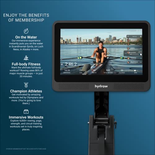 Hydrow Wave Rowing Machine with 16" HD Touchscreen, Foldable W49739