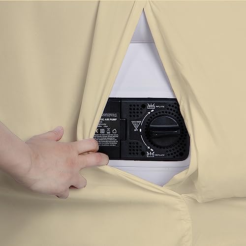 Bedecor Air Bed Sheets for Mattress Cover Removable Elastic Band Soft Breathable Twin XL Light Gray U508