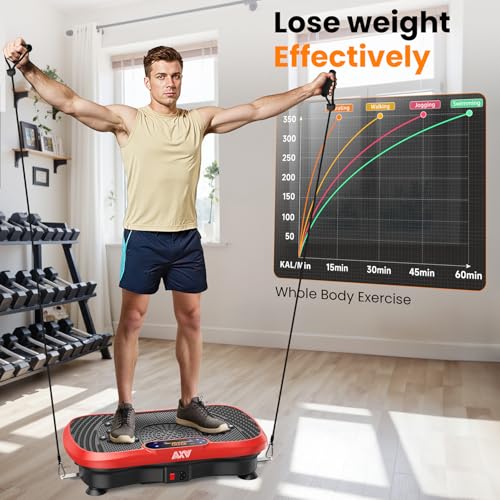 AXV Vibration Plate Fitness Platform Exercise Machine for Full Body Workout Q37919