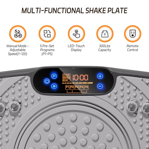 TISSCARE Vibration Plate Exercise Machine for Whole Body Workout at Home A527