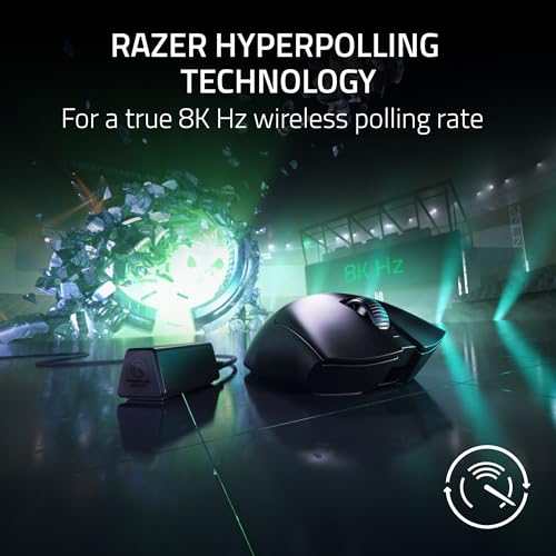 Razer DeathAdder V3 Pro Wireless Gaming Mouse, 63g Ultra Lightweight, Black B812