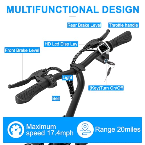 Electric Scooter with Seat for Adult, 350W Motor, 20 Mile Range C382991