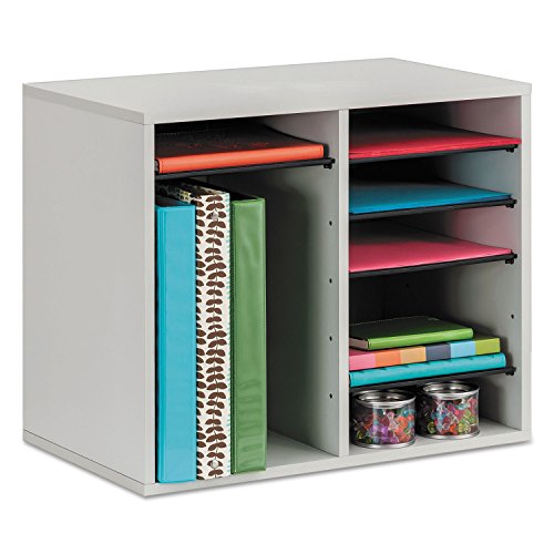 Safco Wooden Paper and Mail Organizer, Adjustable Shelves, Stackable B285