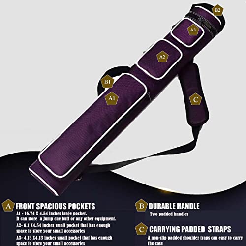 Champion Nylon/Leatherette Billiard Pool Cue Stick Hard Carrying Case Y844595