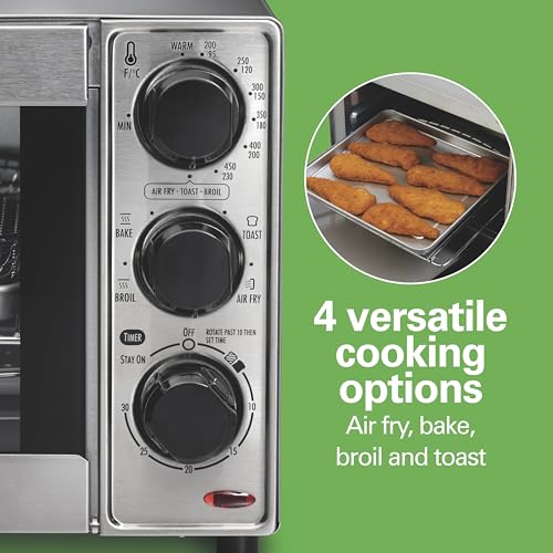 Hamilton Beach Sure-Crisp Air Fryer Toaster Oven Combo, Stainless Steel (31403) Z50563