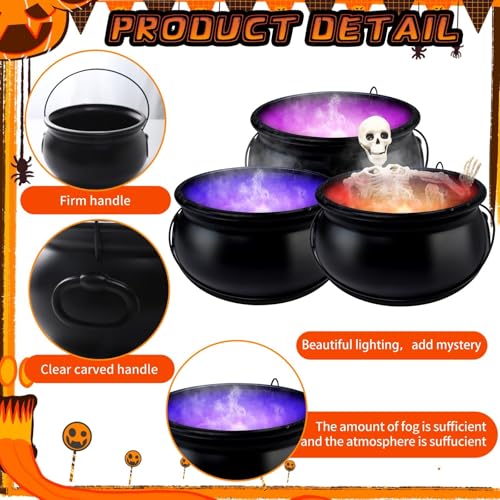 12" Large Witch Cauldron Diffuser with LED Light for Halloween Decor U58380