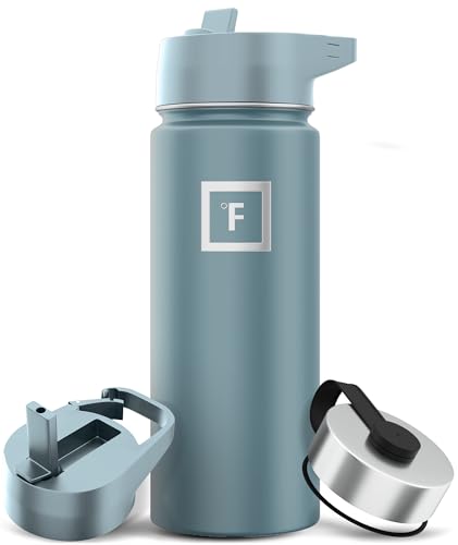 IRON °FLASK Stainless Steel Insulated Water Bottle with 3 Lids, 40 oz U19688