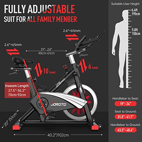 JOROTO X2 X2PRO Exercise Bike with Bluetooth Magnetic Resistance N204120
