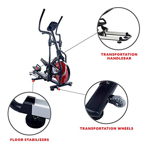 Sunny Health & Fitness Magnetic Elliptical Trainer with Tablet Holder B608