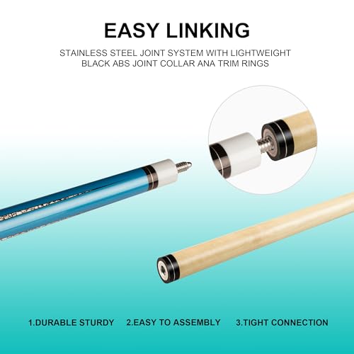 Pool Cue Stick 58 inch with Fiber Leather Tip J1025