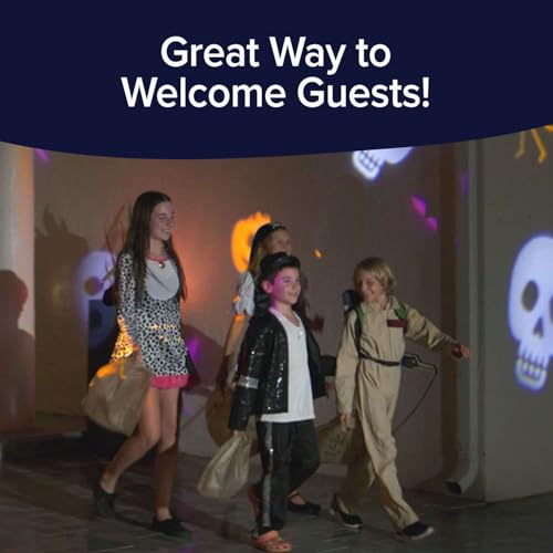 Star Shower Slide Show Halloween LED Projector with 6 Slides and Remote P173894
