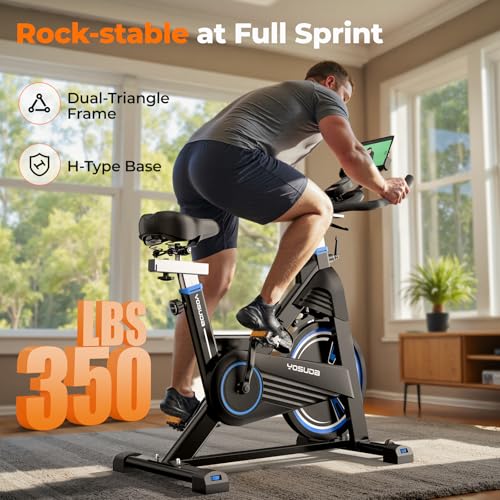 YOSUDA PRO Magnetic Exercise Bike 350 lbs Capacity Indoor Cycling Stationary B677