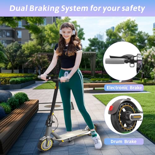 Electric Scooter for Adults, 19Mph, 15/21 Miles Range, Foldable with App Control O825633
