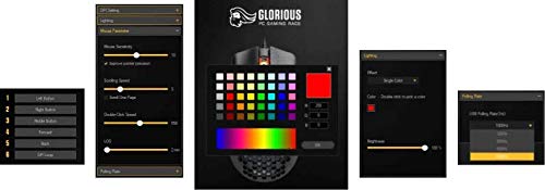 Glorious Model D Wired Gaming Mouse - 68g Honeycomb RGB Ergonomic, Matte White M160012