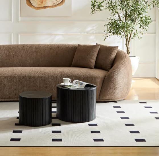 103.15" Curved Boucle Sofa for Living Room, Cream S864