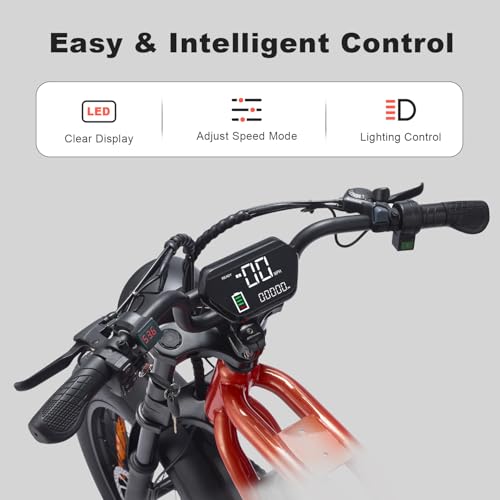 G52 Electric Bike for Adults, 1500W Motor, 48V 18Ah Battery, 20" Fat Tire P6609