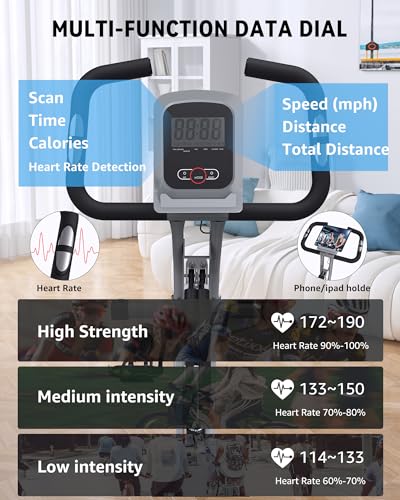 Foldable Exercise Bike with 16-Level Magnetic Resistance for Home T532