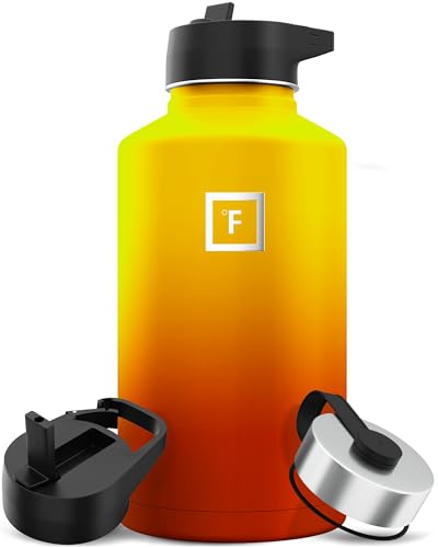 IRON °FLASK Stainless Steel Insulated Water Bottle with 3 Lids, 40 oz U19688