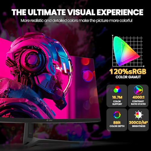 CRUA 30Inch Ultrawide Curved Monitor, 21:9 WFHD 2560x1080P, 100Hz, VA Panel, Black Y8772