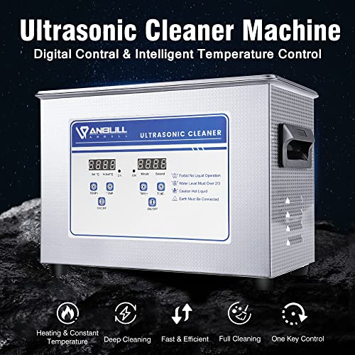 Anbull 4.5L Ultrasonic Cleaner with Digital Timer Heater T99805