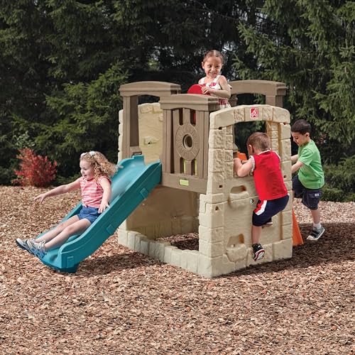 Step2 Woodland Climber II Kids Playset, Ages 2-6, Toddler Slide and Climbing Wall F123