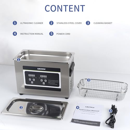 Ultrasonic Cleaner 800ml 40kHz with Timer for Jewelry Watch Ring J481292