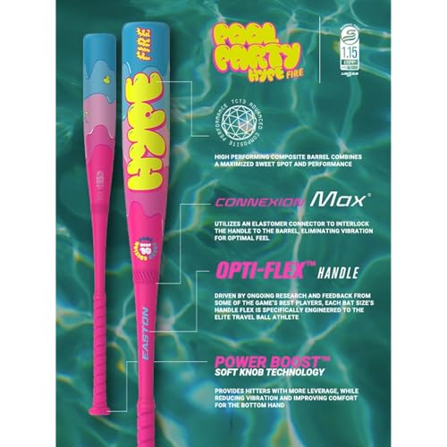 Easton Hype FIRE Baseball Bat USSSA 2 3/4" Barrel 2 Pc. Composite S854