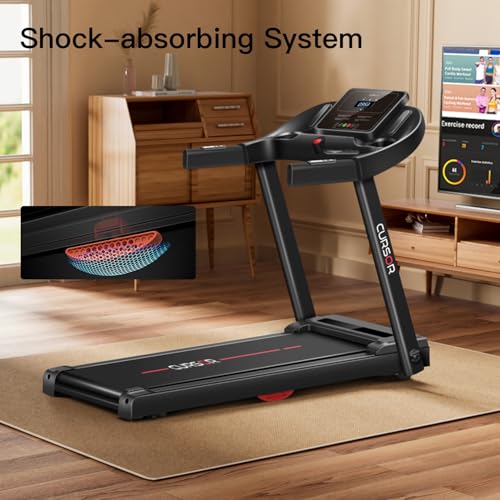CURSOR FITNESS Folding Treadmill with Pulse Sensor I283641