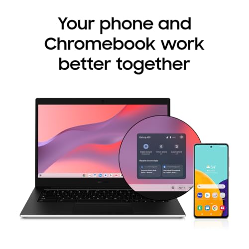 Samsung 14" Galaxy Chromebook Go Laptop, Intel Celeron, 4GB RAM, 64GB, ChromeOS, Silver S127738