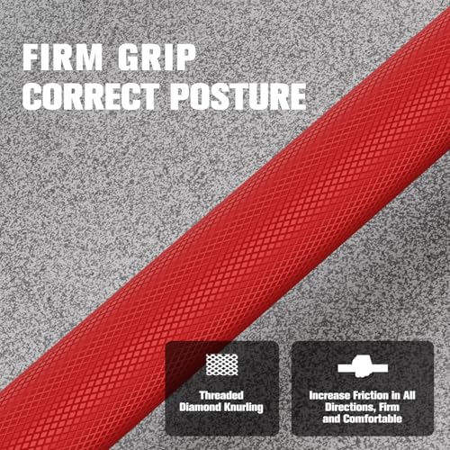 RITFIT Olympic Barbell 4ft/6ft 2 Inch Weight Bar for Strength Training, 500lbs Capacity F369