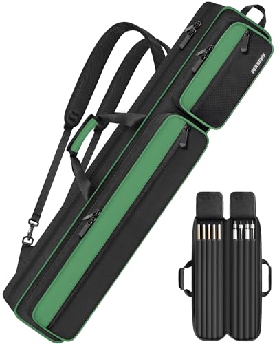 Pool Cue Case 4x5 with Pockets, Soft Padded Billiard Cue Bag A2212