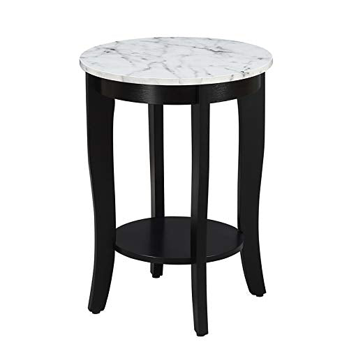 American Heritage Round End Table, Black U219