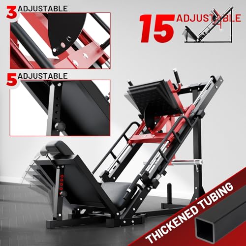 RitFit Leg Press Hack Squat Machine, Adjustable for Home Gym E5729