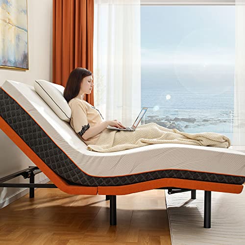 Split King Adjustable Bed Frame with Hybrid Mattress, Zero Gravity, Massage R919726