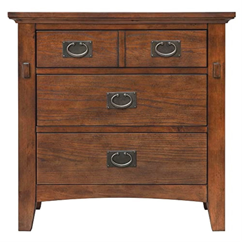 Sunset Trading Mission Bay 3-Drawer Solid Wood Nightstand, Amish Brown Z921