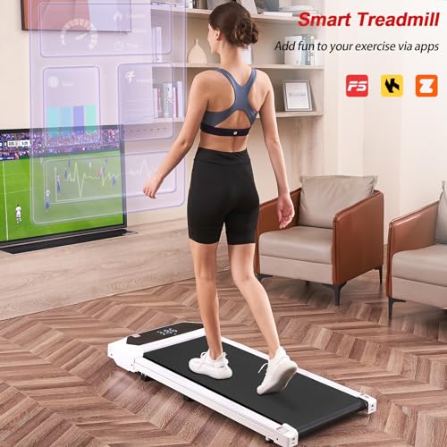 Walking Pad Under Desk Treadmill for Home Office, 2.25HP Portable with Remote Control S5867