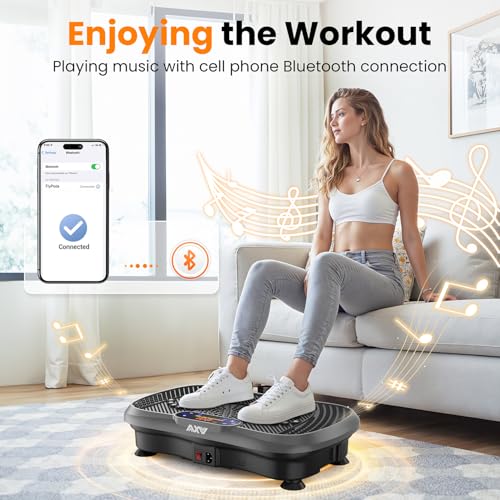 AXV Vibration Plate Fitness Platform Exercise Machine for Full Body Workout Q37919