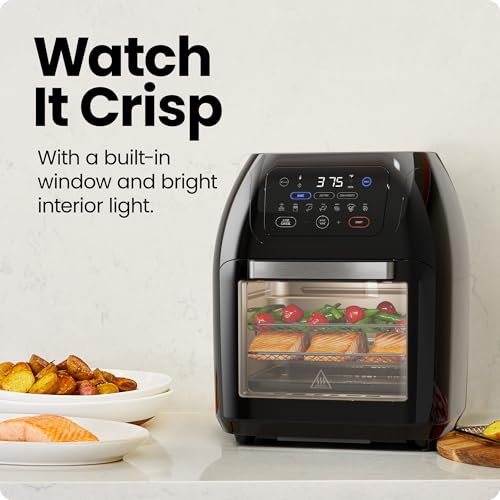 CHEFMAN Multifunctional Digital Air Fryer Rotisserie Dehydrator Convection Oven, 10L, Black B811909