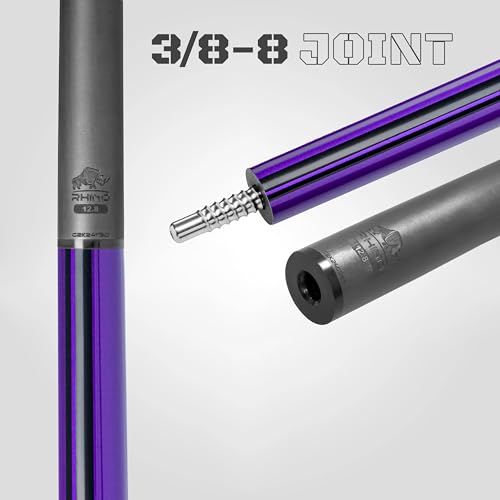 RHINO Nebula 2 Pool Cue - Carbon Fiber Shaft, Composite Butt, 12.4mm B23495