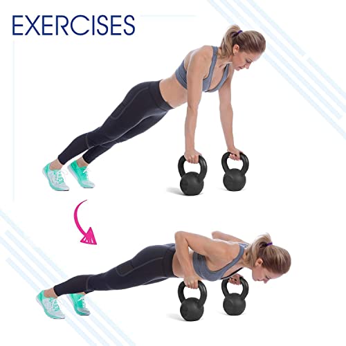 Yes4All 5-80 lbs Cast Iron Kettlebell for Strength Training M7531