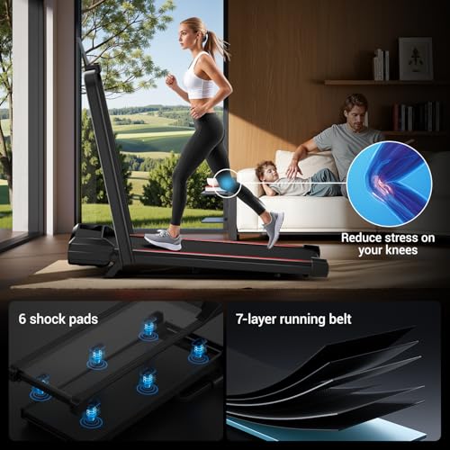12% Incline Walking Pad Treadmill, 3-in-1 Folding, 2.5 HP Brushless U983150