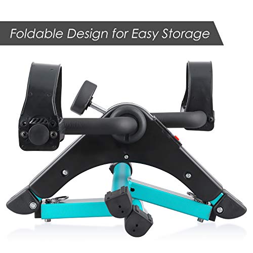 Uten Folding Pedal Exerciser, Under Desk Bike with LCD Monitor C98402