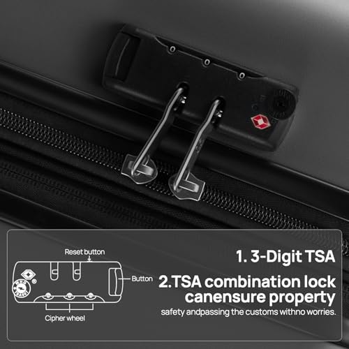 Carry-on Luggage 20 Inch Hardshell with Spinner Wheels and TSA Lock L610552