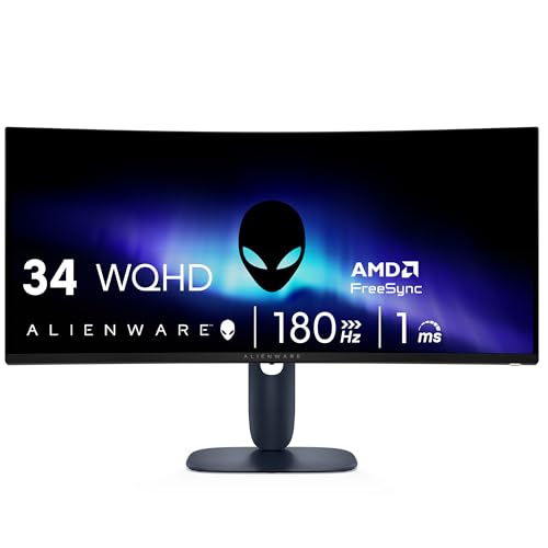 Alienware 34 Curved Gaming Monitor AW3425DWM WQHD 180Hz 1ms H147