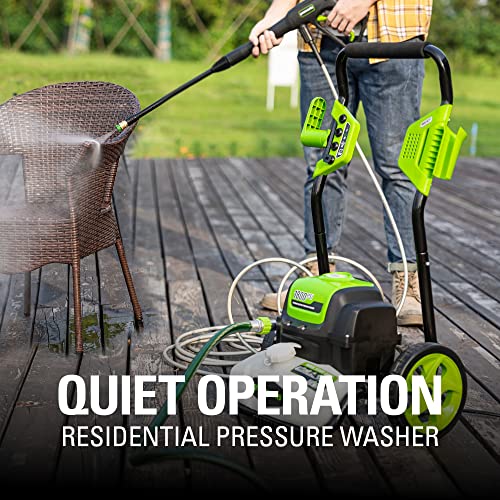 Greenworks Compact Electric Pressure Washer, 1.2 GPM, Lightweight R449552