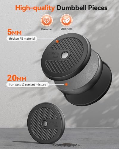 FEIERDUN Adjustable Dumbbells 5-in-1 Weight Set with Connector for Home Gym N6619
