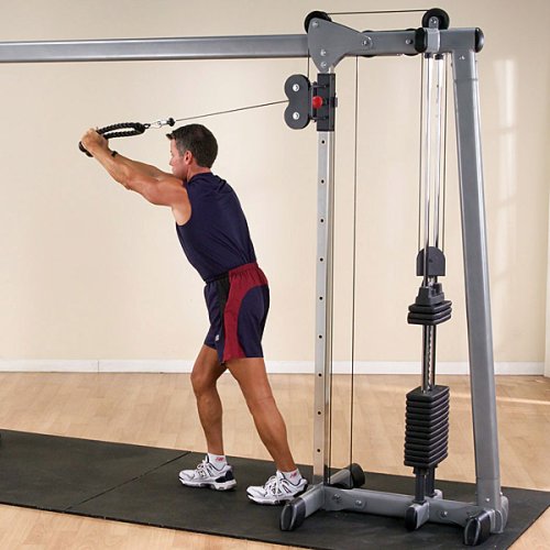 Body-Solid GDCC250B Cable Crossover Machine for Home Gym, Dual Weight Stack, Black E4559