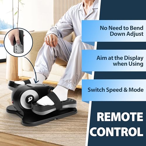 Under Desk Elliptical Machine, Leg Exerciser with Remote, 12 Speed Levels C787556