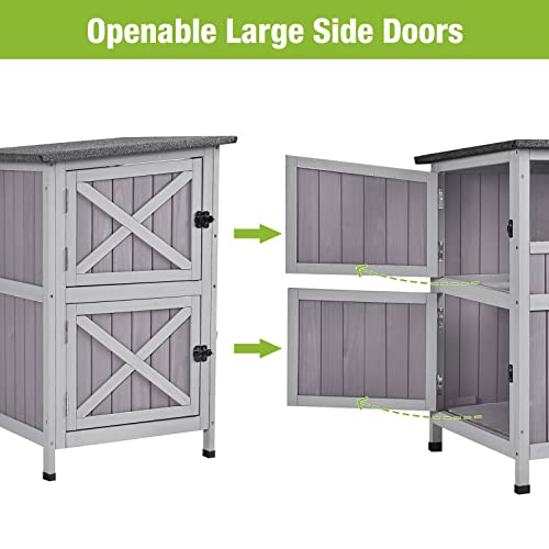 Outdoor Feral Cat House 2 Story Waterproof Shelter S95230