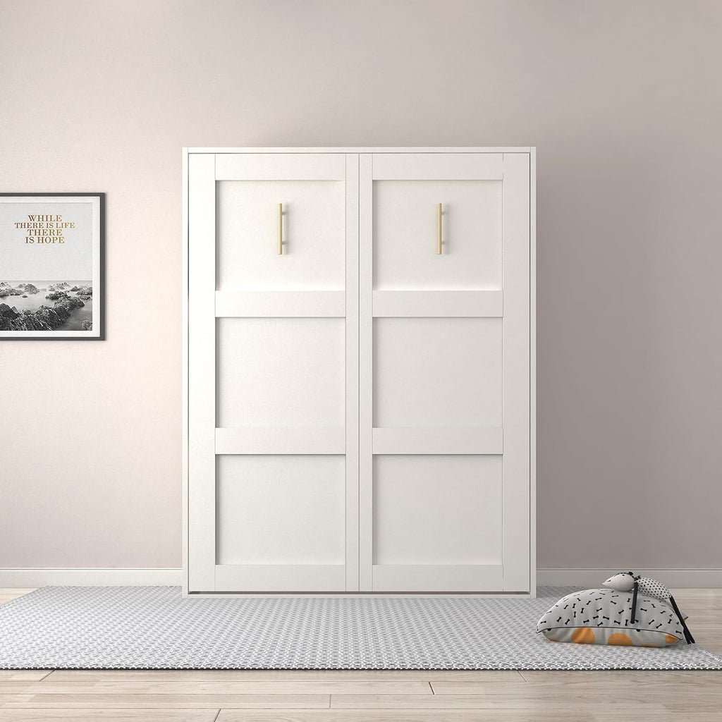 Dolonm Modern Design Full Size Vertical Murphy Bed White T5096